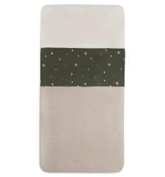 Простыня для детской кроватки Jollein Stargaze Leaf Green, 120x150 см купить в Кишиневе. Фото 1