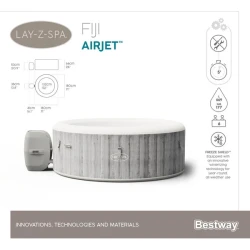 Jacuzzi SPA Bestway Fiji AirJet 180 × 66 cm, 669 L, 2–4 persoane cumpăra în Chișinau. Foto 4