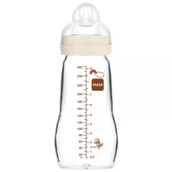 Бутылочка стеклянная для младенцев MAM Feel Good Forest Unisex, 260 мл купить в Кишиневе. Фото 2