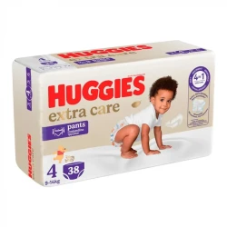 Подгузники-трусики Huggies Extra Care 4 (9-14 кг), 38 шт. купить в Кишиневе. Фото 2