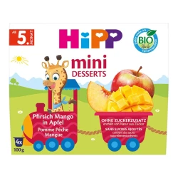 Piure HiPP Mini Desserts din mar-piersic-mango (5 luni+), 4x100 g cumpăra în Chișinau. Foto 1