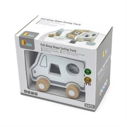 Игрушка-каталка Viga Pull-Along Shape Sorting Truck White купить в Кишиневе. Фото 2