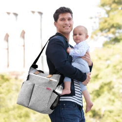 Geantă pentru mame Skip Hop Duo Signature Grey Melange cumpăra în Chișinau. Foto 3
