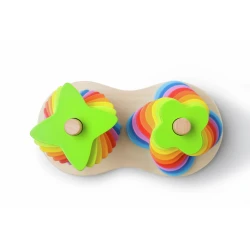 Пирамидка Hape Double Rainbow Stacker купить в Кишиневе. Фото 4