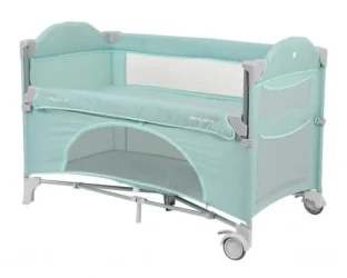 Манеж-кровать 2 в 1 KikkaBoo Milky Way Mint купить в Кишиневе. Фото 2