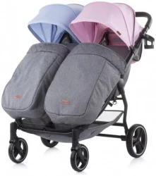 Cărucior pentru gemeni Chipolino 2 Classy Blue Pink cumpăra în Chișinau. Foto 2