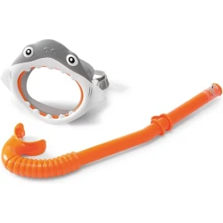 Masca si tub pentru înot Intex Shark Gri Portocaliu cumpăra în Chișinau. Foto 5