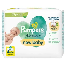 Влажные салфетки Pampers Harmonie New Baby, 4x46 шт. купить в Кишиневе. Фото 1