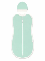 Комплект кокон + шапочка PernaMea Turquoise & White (0-3М) купить в Кишиневе. Фото 1