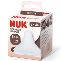 Tetina din silicon NUK Perfect Match cu flux ajustabil (6+ luni), 2 buc. cumpăra în Chișinau. Foto 1