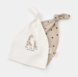 Căciulă BabyCosy Giraffe Ecru & Mink, 2 buc. cumpăra în Chișinau. Foto 2