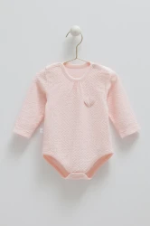 Боди с длинным рукавом Caramell Tiny Lace Pink (6-9M) купить в Кишиневе. Фото 1
