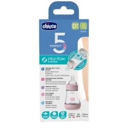 Biberon pentru bebeluși din plastic Chicco Perfect5 Pink, 150 ml cumpăra în Chișinau. Foto 3