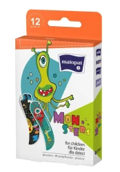 Пластырь Matopat Monsters, 19x76 мм, 12 шт. купить в Кишиневе. Фото 1