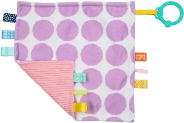 Păturică Bright Starts Little Taggies Spotty Purple, 30x30x1 cm cumpăra în Chișinau. Foto 1