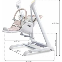 Стул для кормления 2 в 1 Caretero Indigo Beige купить в Кишиневе. Фото 10