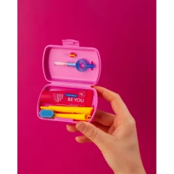Набор зубная паста Curaprox Be You + Зубная щётка Travel + Межзубная щетка, 2 шт. Pink (6 лет+) купить в Кишиневе. Фото 7
