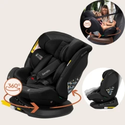 Scaun auto 40-150 cm (i-Size) Isofix Lionelo Bastiaan Plus Black Carbon, rotativ 360 cumpăra în Chișinau. Foto 6