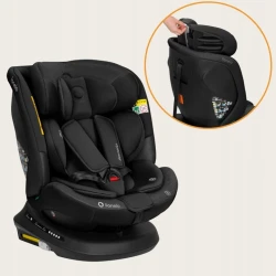 Scaun auto 40-150 cm (i-Size) Isofix Lionelo Bastiaan Plus Black Carbon, rotativ 360 cumpăra în Chișinau. Foto 7
