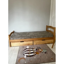 Детская кровать Goydalka Paris Натуральный с ящиком, 190x80 см купить в Кишиневе. Фото 3
