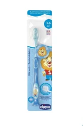 Зубная щетка Chicco Синяя с защитным колпачком (3-6 лет) купить в Кишиневе. Фото 1