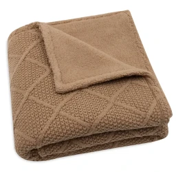 Păturică Jollein Check Knit Biscuit/Teddy Fleece, 75x100 cm cumpăra în Chișinau. Foto 2