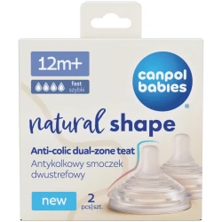 Силиконовая соска Canpol Babies Natural Shape с быстрым потоком (12 мес.+), 2 шт. купить в Кишиневе. Фото 5