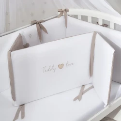 Lenjerie de patut Perina Teddy love Bej (6 piese), 120x60 cm cumpăra în Chișinau. Foto 2
