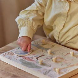 Puzzle din lemn Little Dutch Safari Friends Sound, 7 elemente cumpăra în Chișinau. Foto 4
