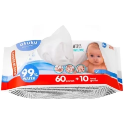 Влажные салфетки Akuku 99% water, 70 шт. купить в Кишиневе. Фото 4