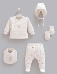 Комплект из 5 штук Caramell Tiny Boy Ivory & Beige (0М) купить в Кишиневе. Фото 1