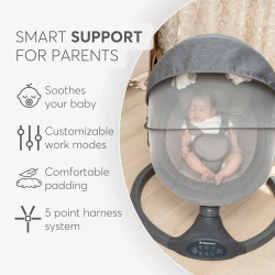 Balansoar Kikkaboo Codie Light Grey 2025 cumpăra în Chișinau. Foto 7