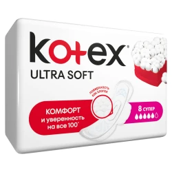 Прокладки Kotex Ultra Soft Super Pads, 8 шт. купить в Кишиневе. Фото 1