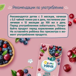 Сок клюква-черника-вишня ФрутоНяня (5 мес+), 200 мл купить в Кишиневе. Фото 5