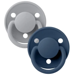 Круглые силиконовые пустышки Bibs De Lux Cloud & Steel Blue (0-36 мес.), 2 шт. купить в Кишиневе. Фото 1