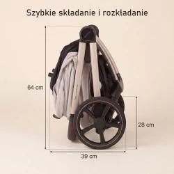 Коляска 2/1 Adamex Como Natura Beige купить в Кишиневе. Фото 13