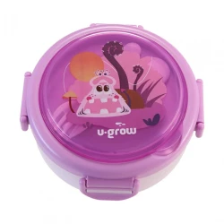 Термоконтейнер 2 в 1 с ложкой и вилкой U-Grow Monster Purple, 400+750 мл купить в Кишиневе. Фото 4