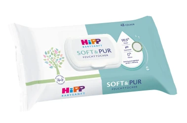 Влажные салфетки HiPP Babysanft Soft & Pur, 48 шт. купить в Кишиневе. Фото 1