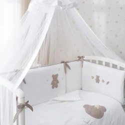 Lenjerie de patut Perina Teddy love Bej (6 piese), 120x60 cm cumpăra în Chișinau. Foto 11