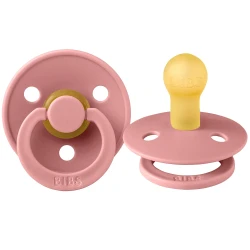 Пустышка круглая латексная Bibs Colour Dusty Pink & Coral (0-6 мес), 2 шт. купить в Кишиневе. Фото 7