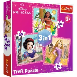Puzzle Trefl 3in1 Disney Princess Beautiful flowers, 106 elemente cumpăra în Chișinau. Foto 1
