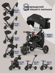 Tricicleta pentru copii QPlay Nova Deluxe Black cumpăra în Chișinau. Foto 2