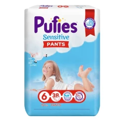 Scutece-chiloței Pufies Sensitive 6 (15+ kg), 38 buc. cumpăra în Chișinau. Foto 1