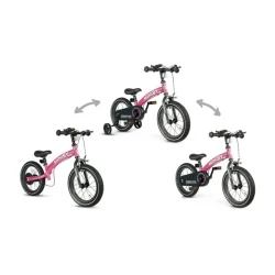 Bicicletă 3 in 1 QPlay Miniby Pink, roți 14" cumpăra în Chișinau. Foto 5