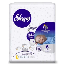 Подгузники-трусики Sleepy Night XLarge 6 (15-25 кг), 20 шт. купить в Кишиневе. Фото 1