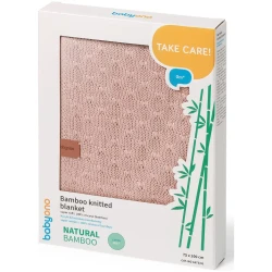 Одеяло Babyono Natural Bamboo Knitted Pink, 75x100 см купить в Кишиневе. Фото 2