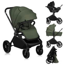 Carucior 3 in 1 Lionelo Mika Plus Green Olive cumpăra în Chișinau. Foto 38