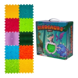 Covoraș-puzzle ortopedic de masaj Ortek Dinozauri, set de 10 elemente cumpăra în Chișinau. Foto 1