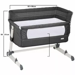 Patuț pentru copii 2 in 1 BabyGo Together Grey cumpăra în Chișinau. Foto 6