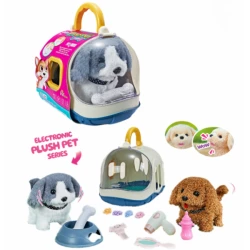 Интерактивная плюшевая игрушка Essa Toys – Щенок в переноске с аксессуарами (асс.) купить в Кишиневе. Фото 1